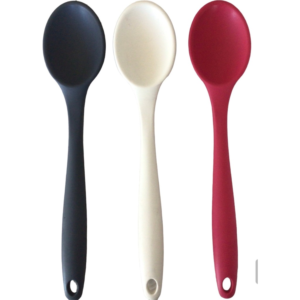 Pink Rose Bybirgül Büyük Boy Yanmaz Yapışmaz Silikon 3lü Spatula Kaşık Set Antrasit ,kırmızı,beyaz Renk 3 Adet - 3' lü Diğer Fiyatı