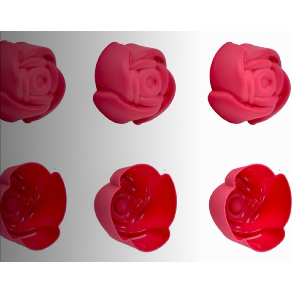 Pink Rose Bybirgül Kırmızı 12 Li Silikon Mini Gül Kek Kalıbı, Muffin Kalıbı 12 Adet Kek Kalıpları Fiyatı