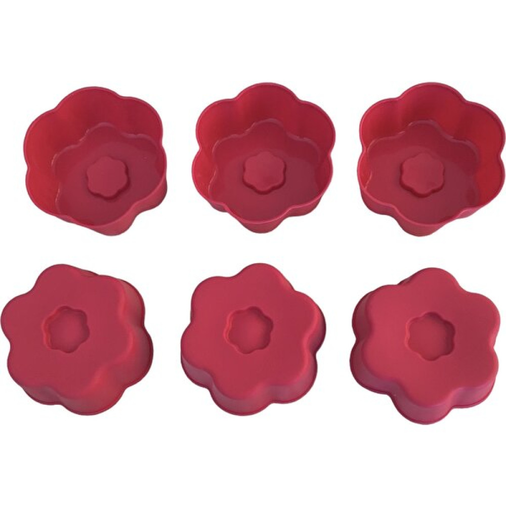 Pink Rose Bybirgül Kırmızı Silikon Mini Papatya Kek Kalıbı,muffin ,airfrey Kalıbı 12 Ade Kek Kalıpları Fiyatı