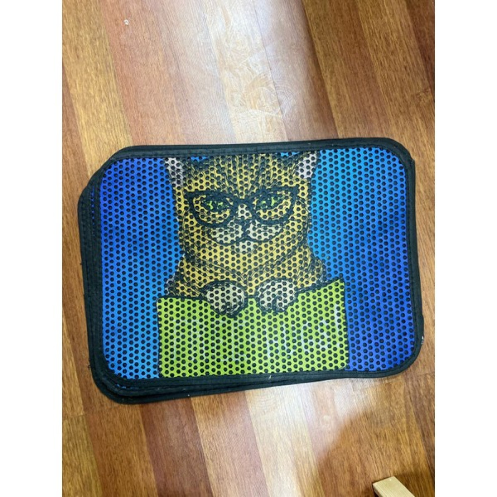 Pink Shadow Kedi Tuvaleti Önü Elekli Paspas - Mavi Evcil Hayvan Ürünleri Fiyatı