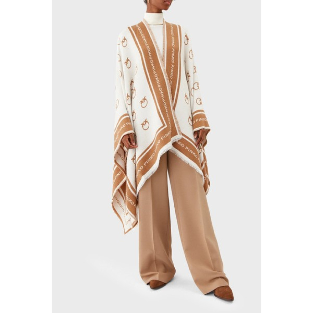 Pinko Yünlü Logo Desenli Standart Fit Panço Kadın Panço 101557 A0CJ Zca Panço Fiyatı