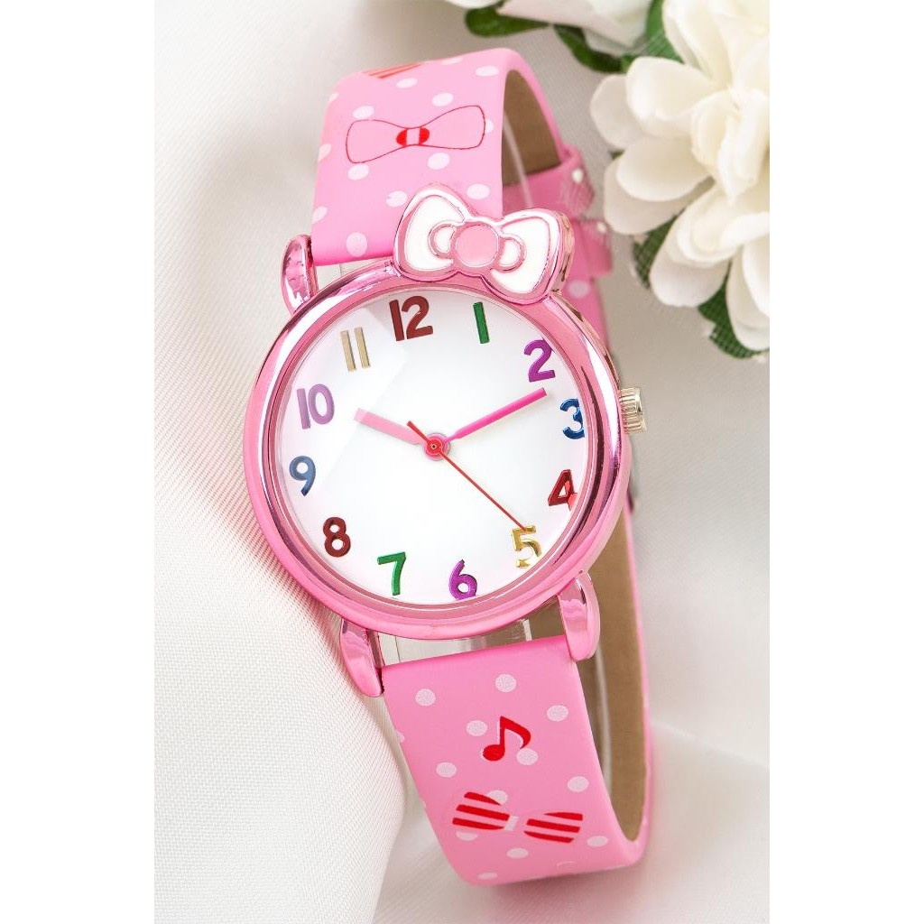 Pinkoli Analog Fiyonk Tasarım Kız Çocuk Kol Saati ST-304039 - Pembe Kol Saatleri Fiyatı
