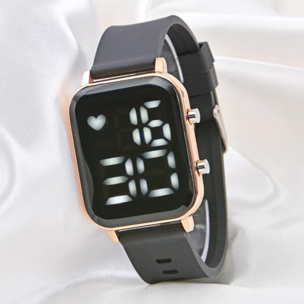 Pinkoli Silikon Kordon Dijital LED Unisex Kol Saati (Akıllı Saat Değildir.) ST-304105 - Siyah Kol Saatleri Fiyatı