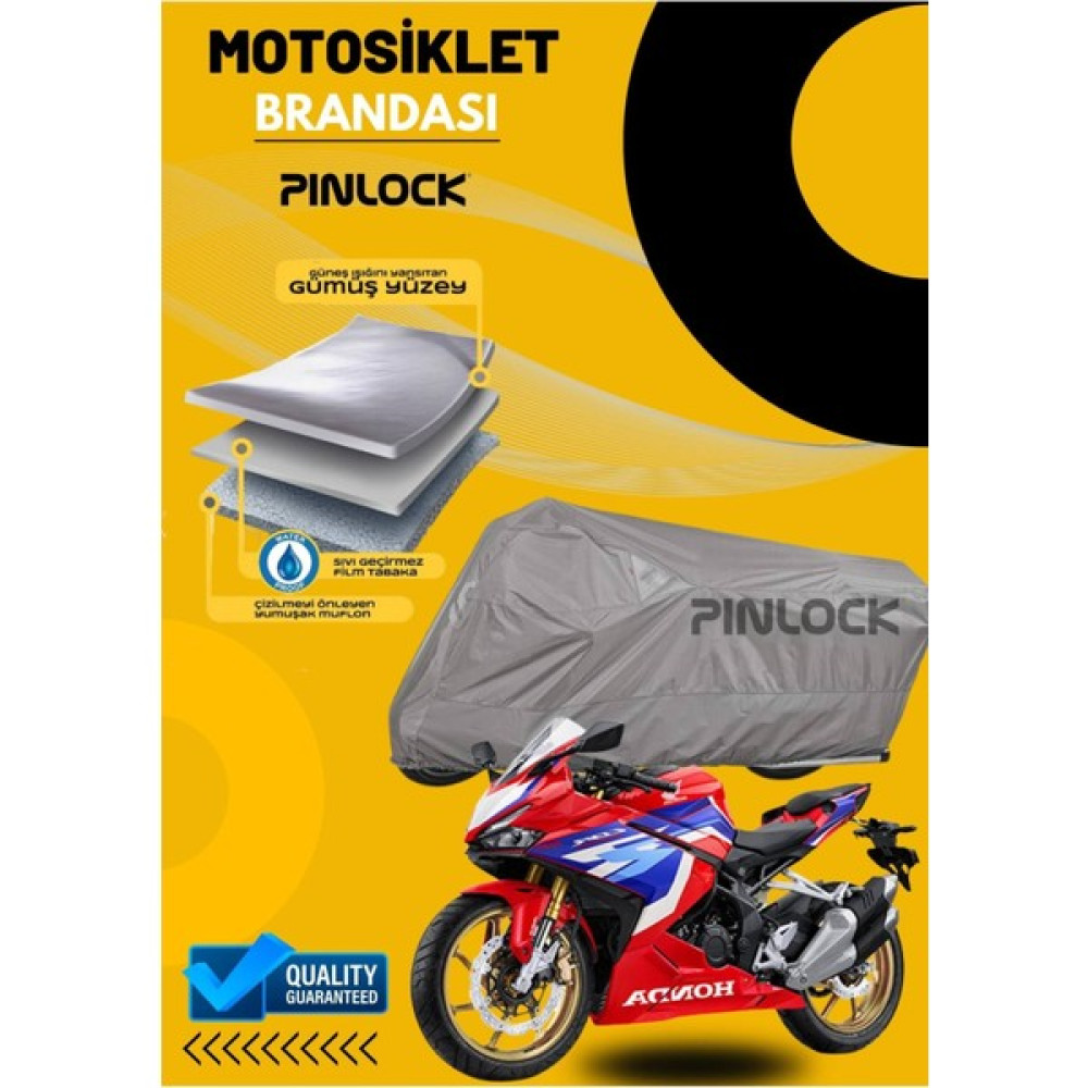 Pinlock Honda Cbr Su Geçirmez Dayanıklı Motosiklet Brandası Miflonlu Kalın Premium Kumaş Clipsli - Gri Motorsiklet Brandaları Fiyatı