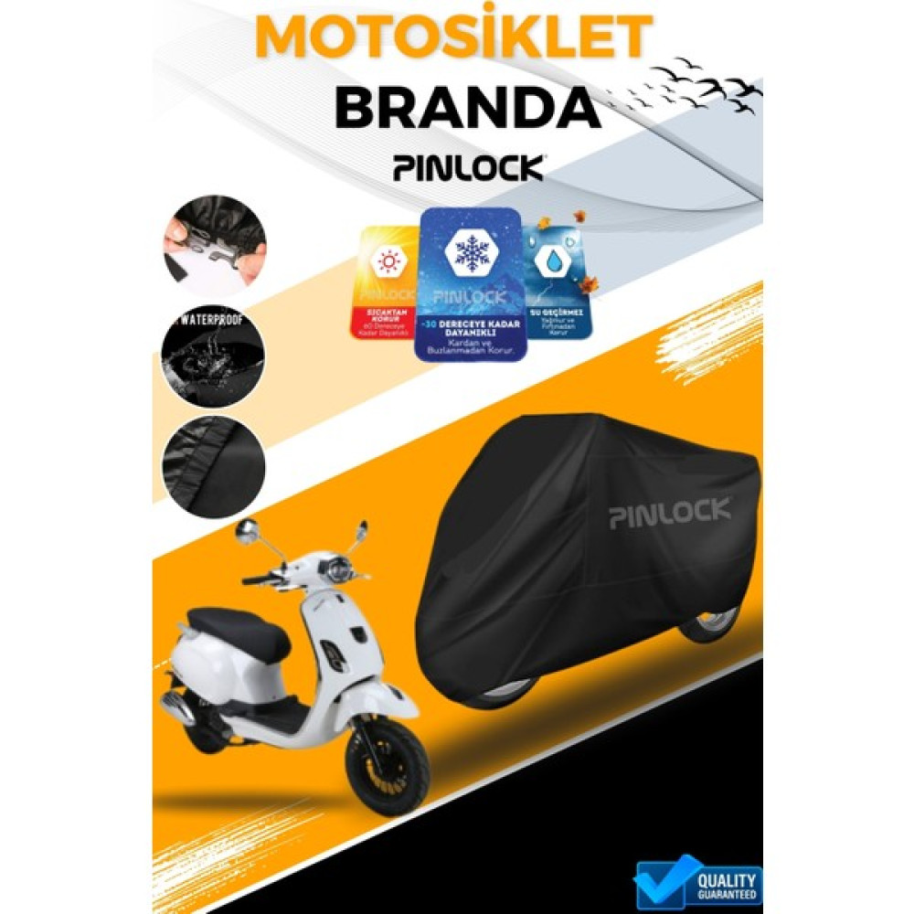 Pinlock Mondial Wing Su Geçirmez Siyah Motosiklet Brandası Miflonlu Kalın Premium Kumaş Clipsli Motorsiklet Brandaları Fiyatı