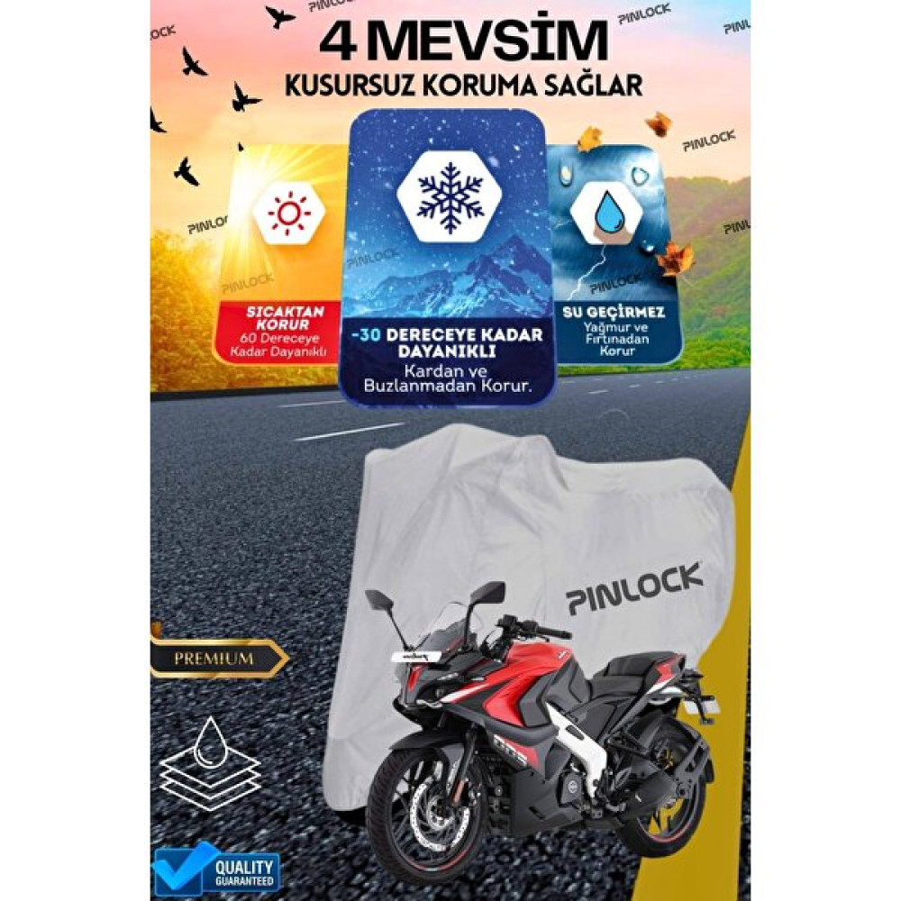 Pinlock Pulsar Rs 200 Su Geçirmez Dayanıklı Motosiklet Brandası (Tokalı) Motorsiklet Brandaları Fiyatı