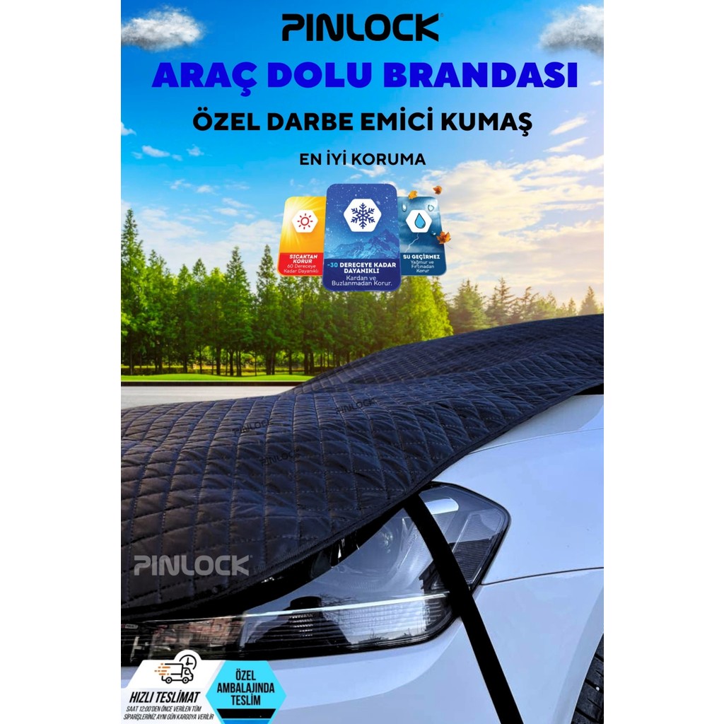 Pinlock Volkswagen Golf Uyumlu Unıversal Otomobil Araba Brandası, Dolu ve Kar Branda Örtüsü Diğer Fiyatı