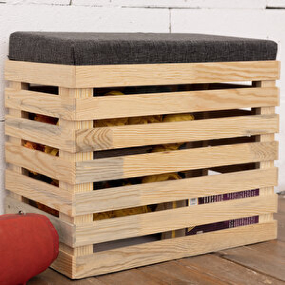 Pinoxi Masif Ahşap Sandıklı Puf Puf Fiyatı