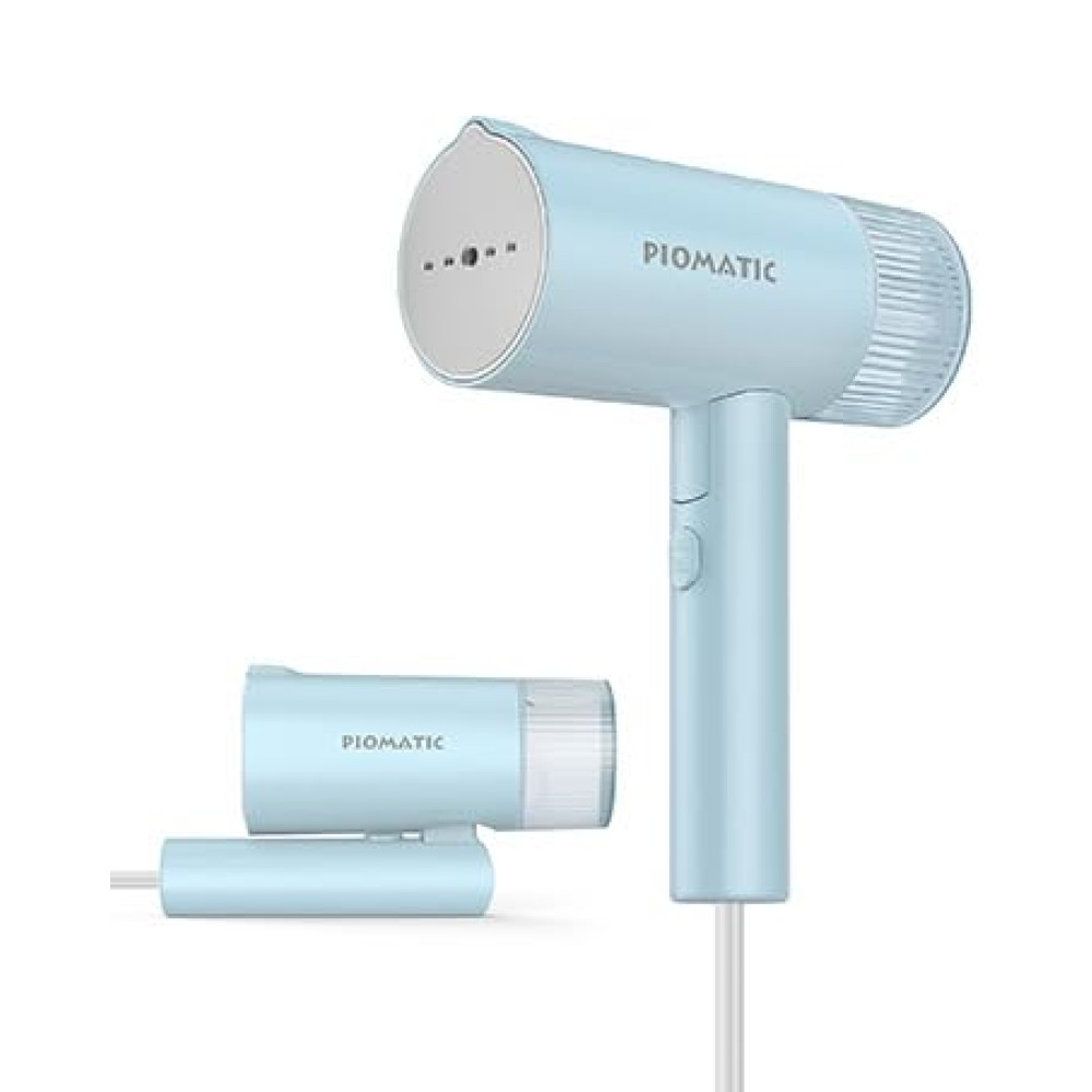 PIOMATIC Steamer for Clothes, Foldable Handheld Clothing Wrinkles Remover for Garments with Thermostatic Ceramic Plate, Portable Mini Steamer Iron for 120V Countries