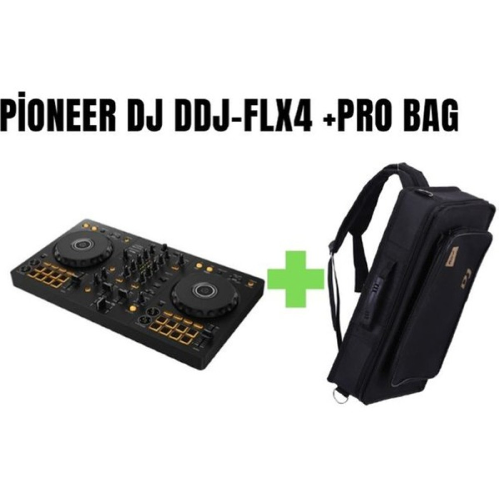 Pioneer Dj Ddj-Flx4 +Lüx Çanta Laptop Bölmeli Stüdyo ve Sahne Ekipmanları Fiyatı