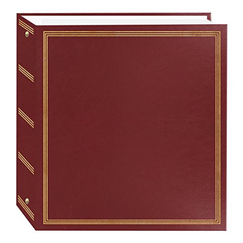 Pioneer Photo Albums TR-100 Burgundy Red Magnetic 3-Ring Photo Album 100 Page