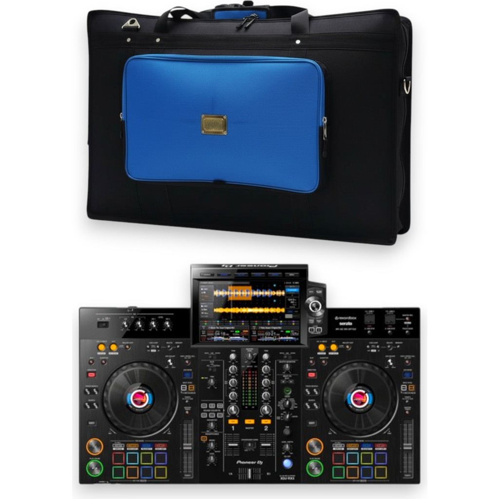 PIONER Xdj Rx3 Setup Için Uyumlu Çanta Soft Case Kılıf. Siyah Mavi. - Siyah - Mavi Diğer Fiyatı