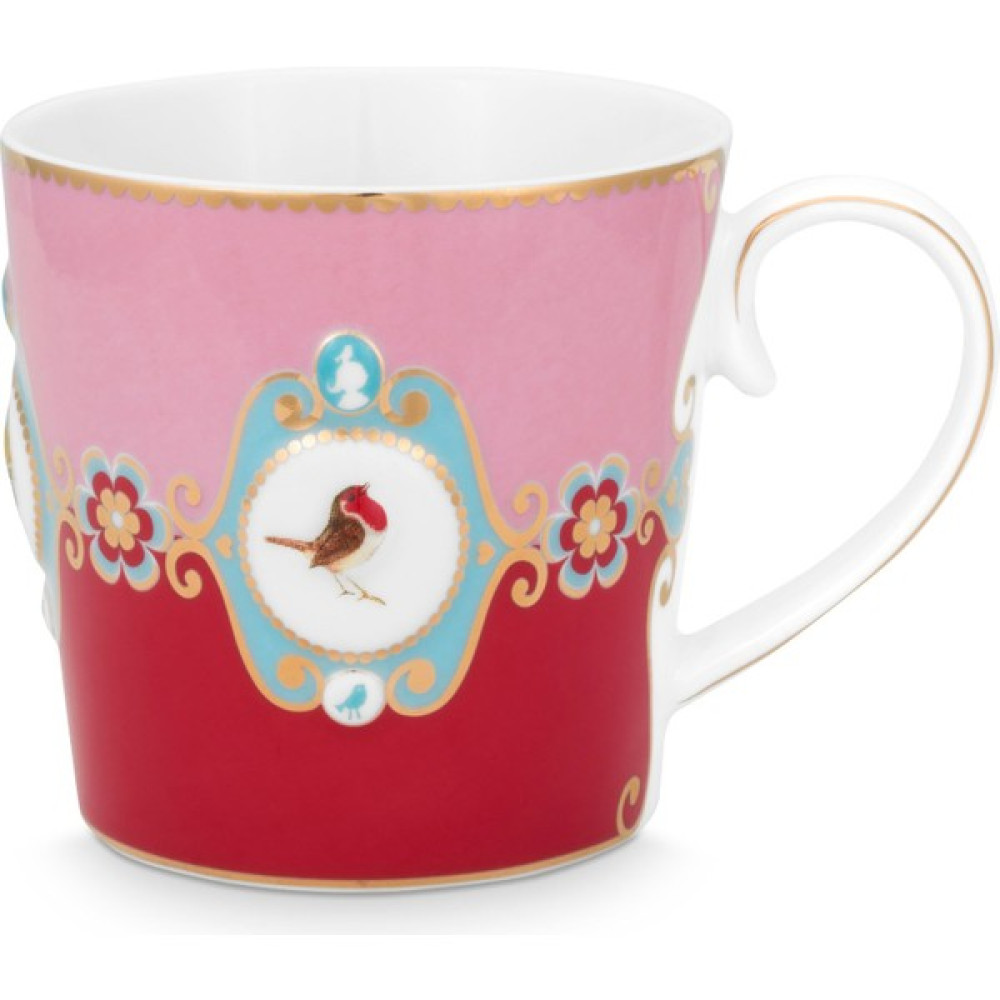 Pip Love Birds Büyük Boy Mug, Kırmızı - Pembe 250 ml. Fincan / Bardak / Kahve Takımı Fiyatı