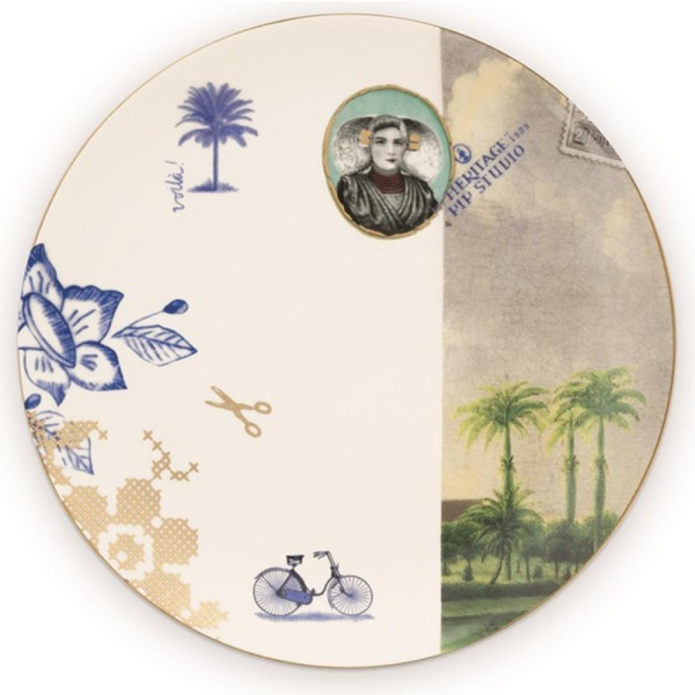 Pip Studio Heritage Palmiyeli Beyaz Kahvaltı Tabağı 20 cm Mutfak Gereçleri Fiyatı