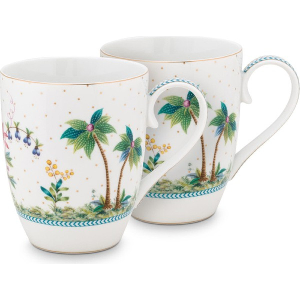Pip Studio Jolie Ikili Beyaz Büyük Mug Seti 350 Ml. Fincan / Bardak / Kahve Takımı Fiyatı