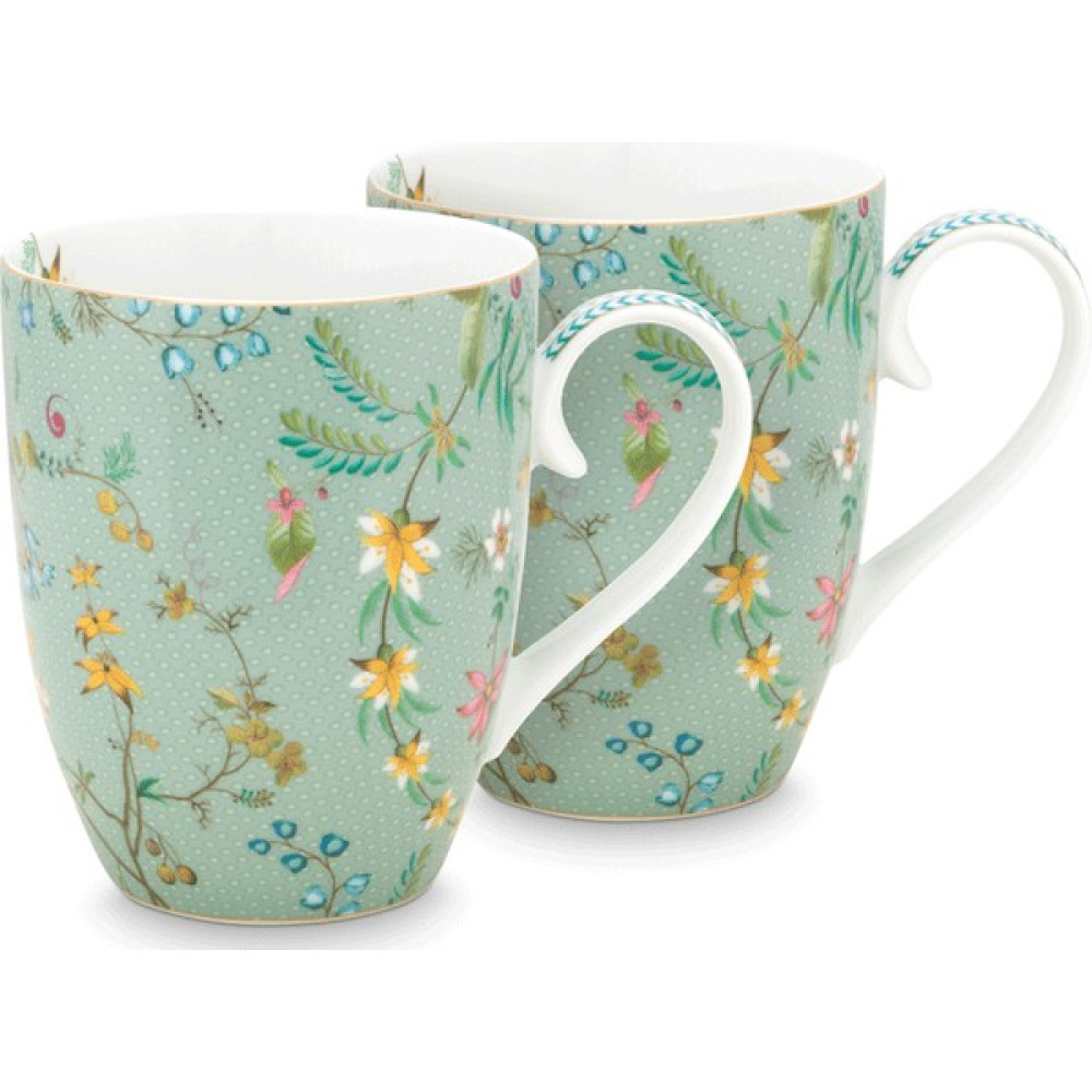 Pip Studio Jolie Ikili Mavi Büyük Mug Seti 350 Ml. Fincan / Bardak / Kahve Takımı Fiyatı