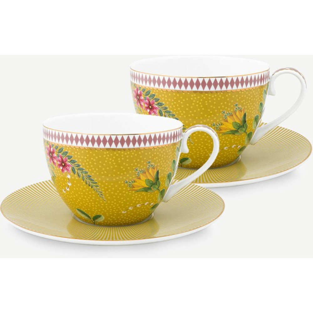 Pip Studio La Majorelle Sarı Porselen Çay Fincan Seti 280 ml Fincan / Bardak / Kahve Takımı Fiyatı