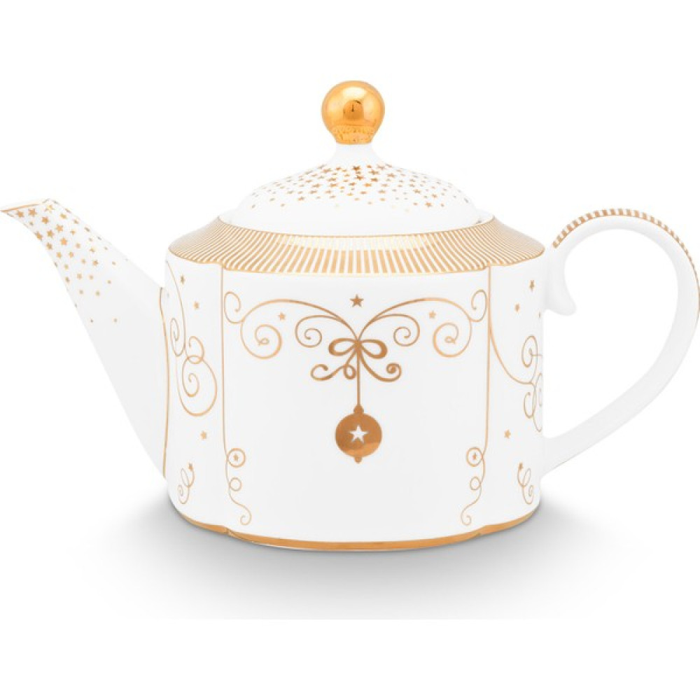 Pip Studio Royal Gold White Beyaz Porselen Demlik 950 ml Çay / Çaydanlık Setleri Fiyatı