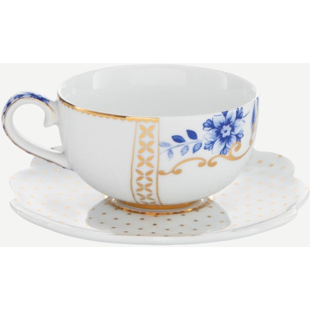 Pip Studio Royal White Mavi Beyaz Porselen Kahve Fincanı 125 ml - Mavi - Beyaz Fincan / Bardak / Kahve Takımı Fiyatı
