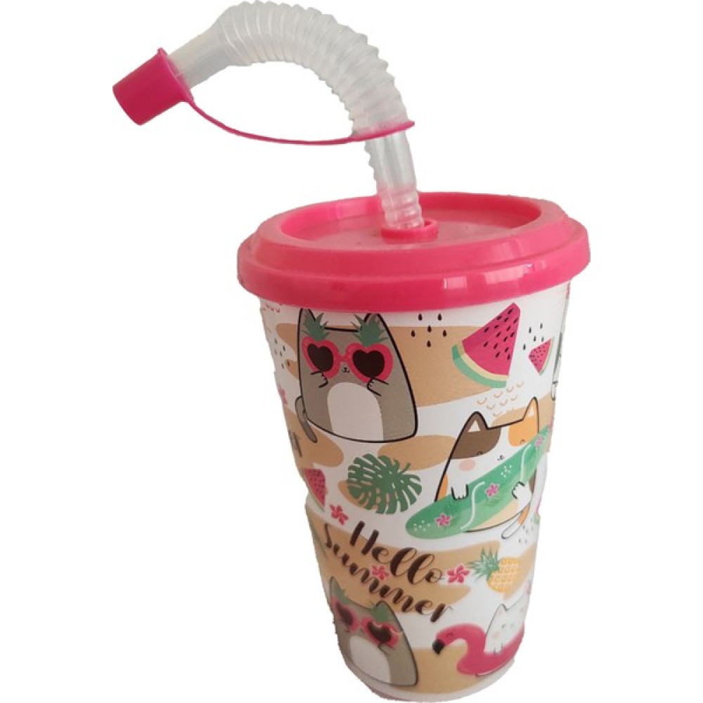 Pipetli Bardak Akordionlu - Pembe - Beyaz Fincan / Bardak / Kahve Takımı Fiyatı