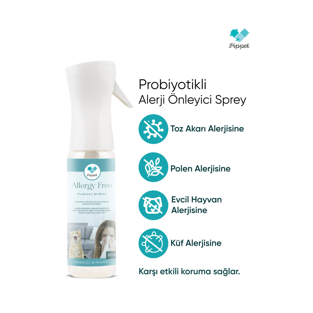 Pippet Probiyotik Kedi Köpek Ve Toz Akar Alerji Önleyici Sprey 300 ml Evcil Hayvan Ürünleri Fiyatı