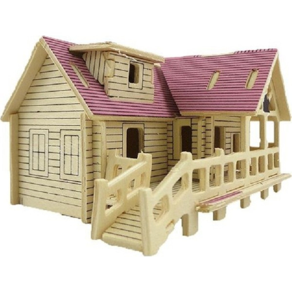 Piramigo 3D Ahşap Maket Eflatun Ev Bebek Oyuncakları Fiyatı