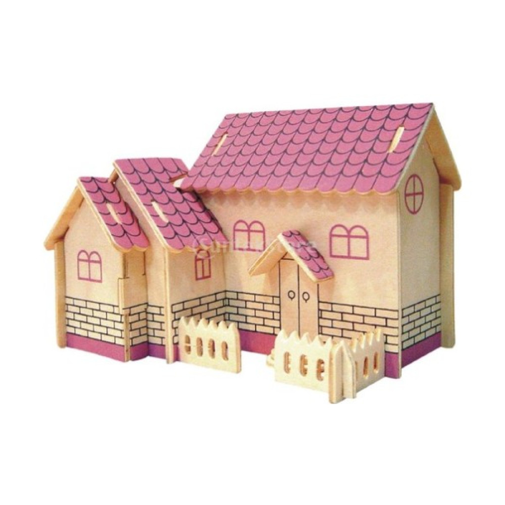 Piramigo Ahşap 3D Maket Mor Ev Bebek Oyuncakları Fiyatı