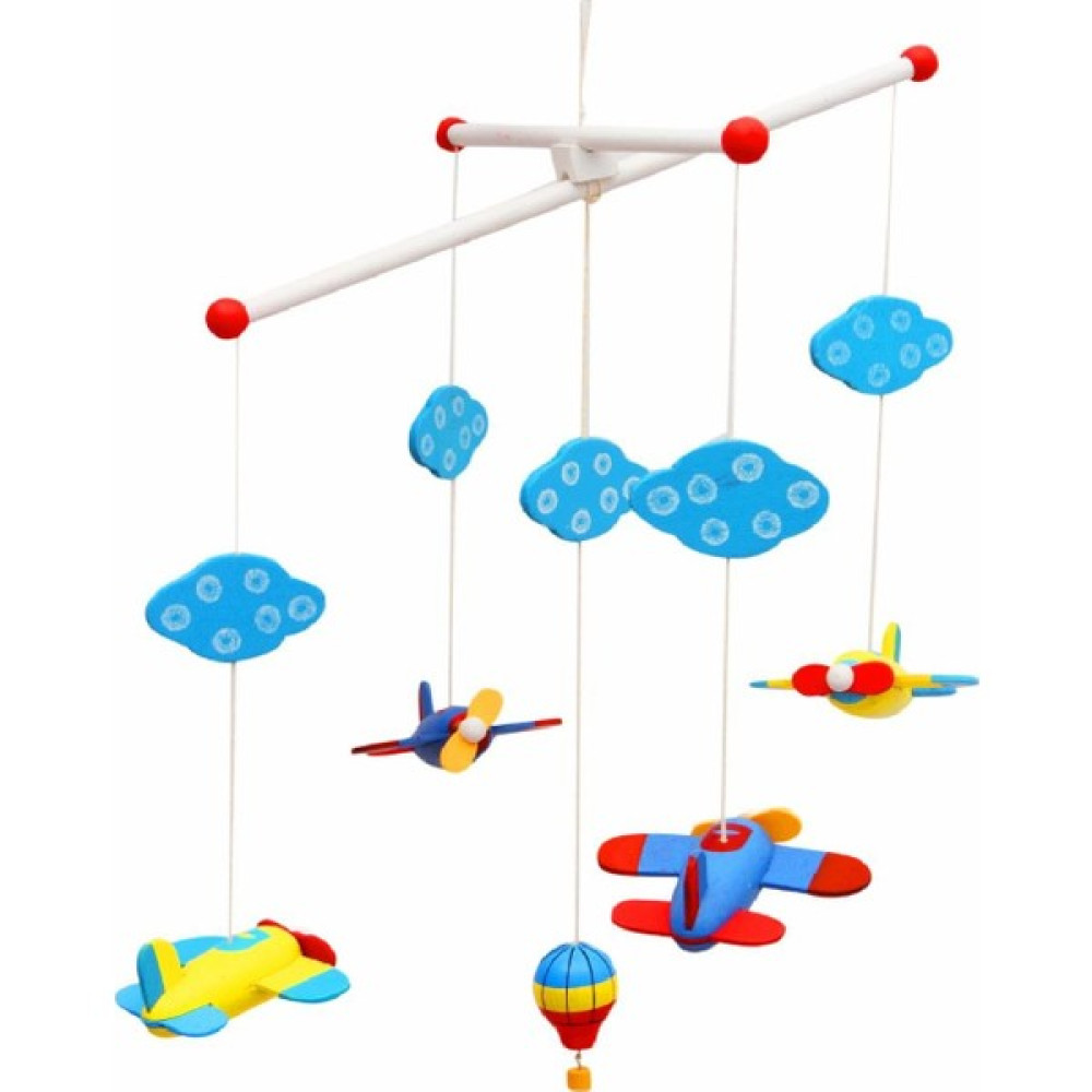 Piramigo Ahşap Bebek Odası Asmalı Dönence Hava Araçları Temalı 35 x 40 cm Bebek Oyuncakları Fiyatı