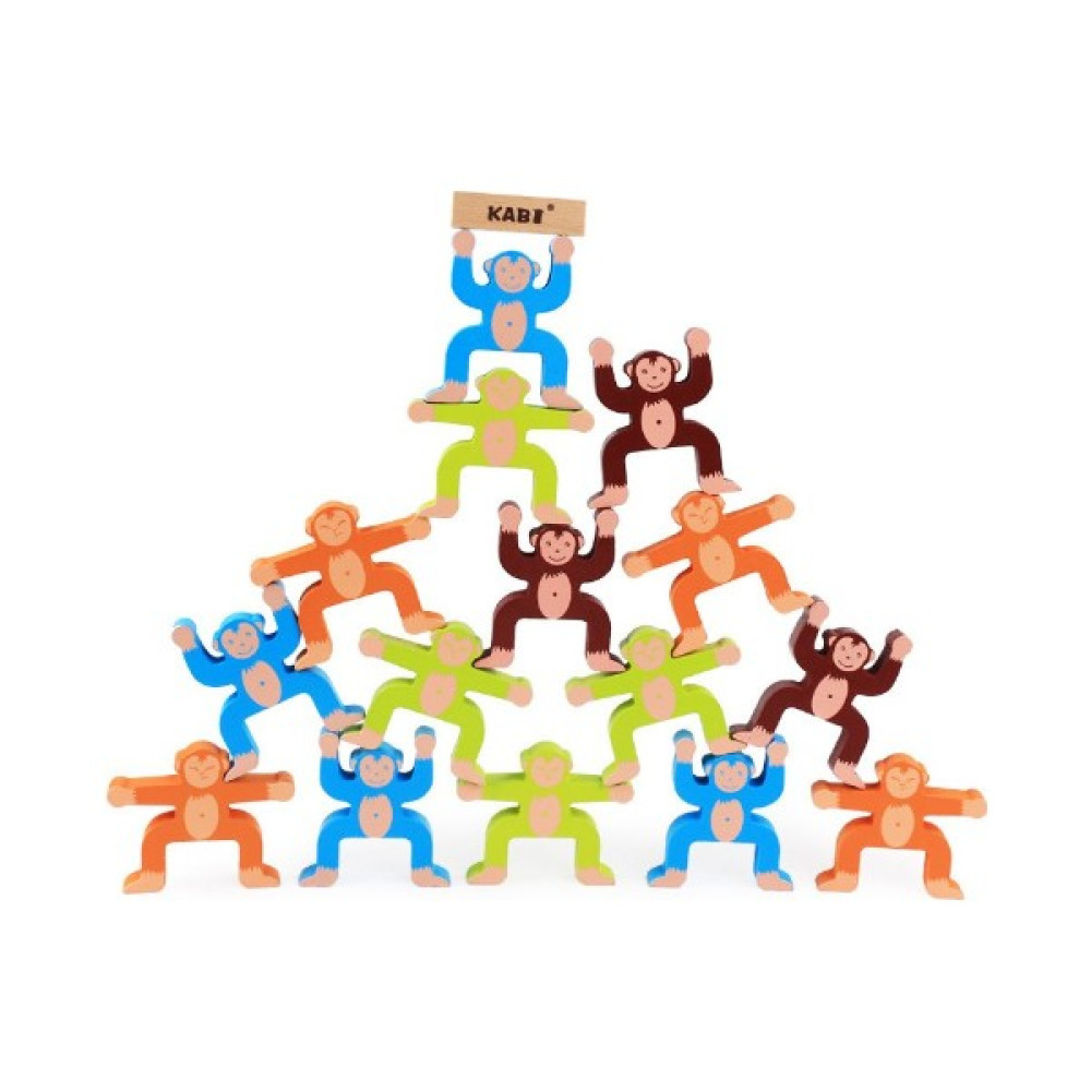 Piramigo Ahşap Maymun Denge Oyunu Dikkat Gelişimi Denge Blokları 3D Monkey Balance Game Bebek Oyuncakları Fiyatı