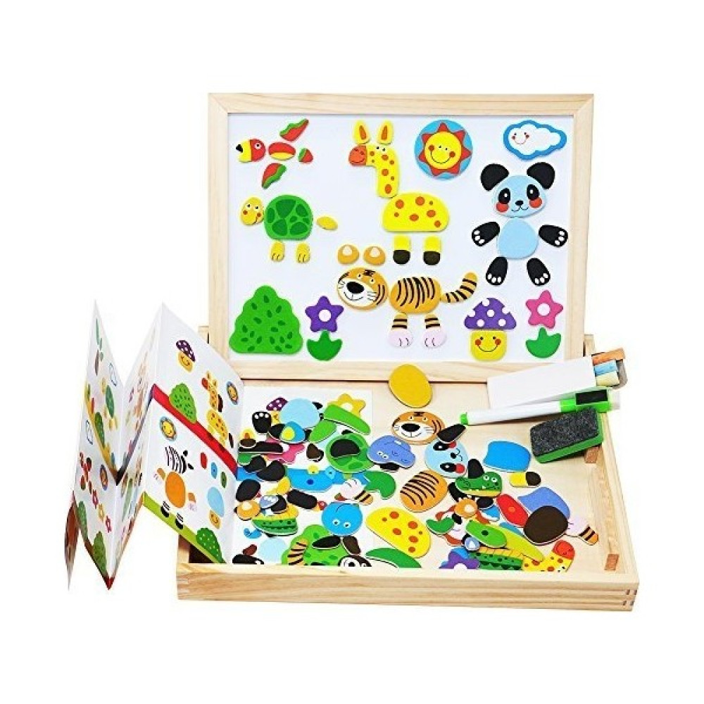 Piramigo Okul Öncesi Mıknatıslı Yazı Çizim Tahtası Ayıcıklı Forest Animals Magnetic Puzzle Bebek Oyuncakları Fiyatı