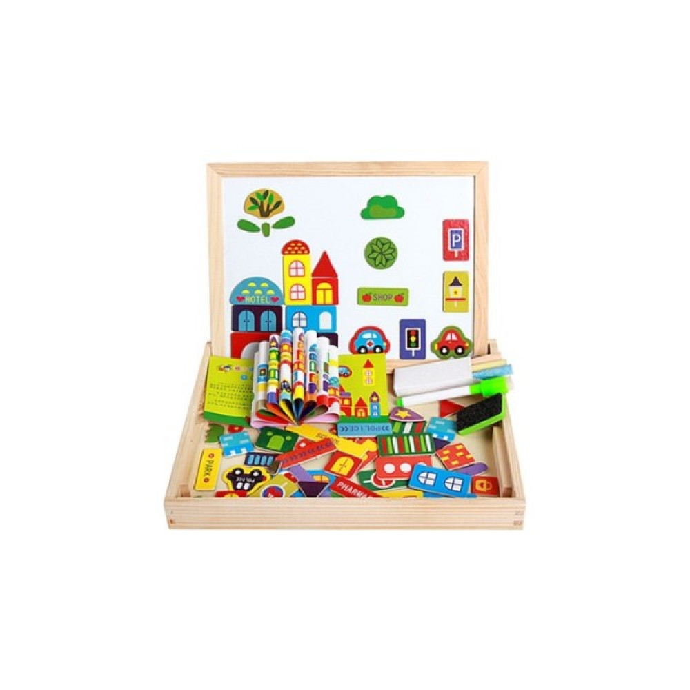 Piramigo Okul Öncesi Mıknatıslı Yazı Çizim Tahtası Trafik Urban Traffic Magnetic Puzzle Bebek Oyuncakları Fiyatı