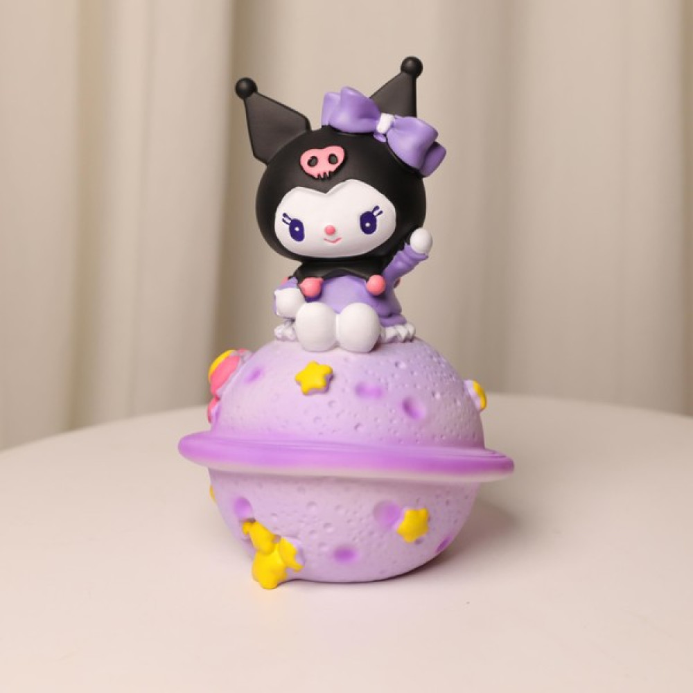 Piraye Gift Kawaii Sanrio Kuromi Satürn Yanı Sönen Renk Değiştiren Gece Lambası Kumbara - Renkli Gece Lambası Fiyatı
