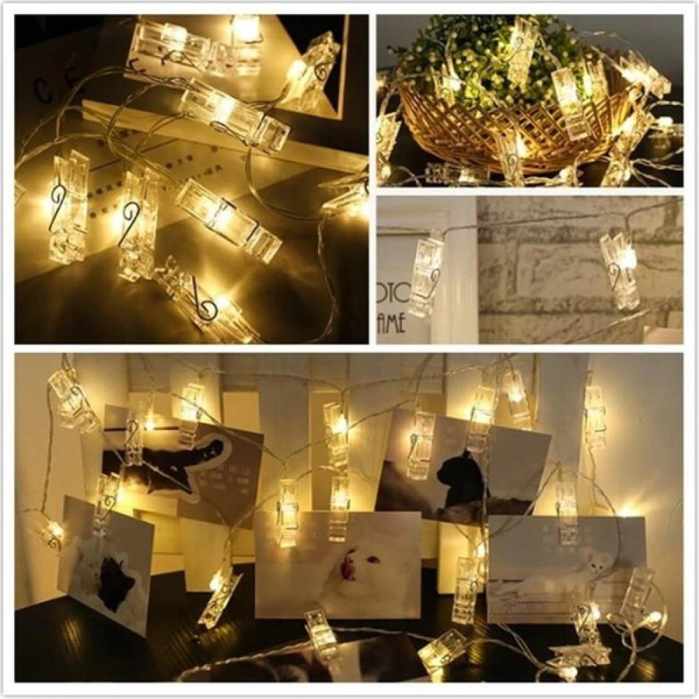 Piraye Gift Mandal LED Işık Fotoğraf LED Işıklı Mandal 1.5m 10 Adet Pilli Led Aydınlatmalar Fiyatı