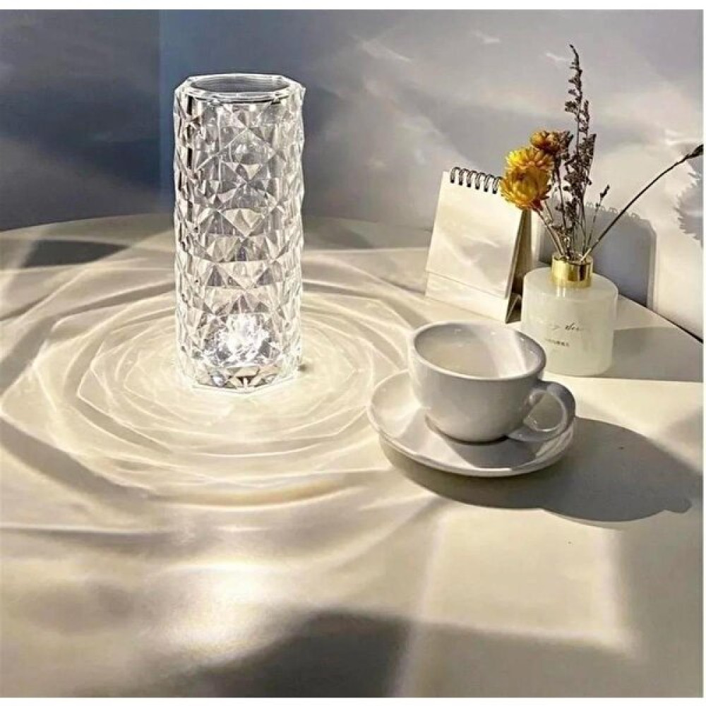 Piraye Gift Şarjlı Dokunmatik Led Kristal Diamond Elmas Ambiyans Romantik Gül Masa Lambası 3 Renkli Gece Lambası Fiyatı