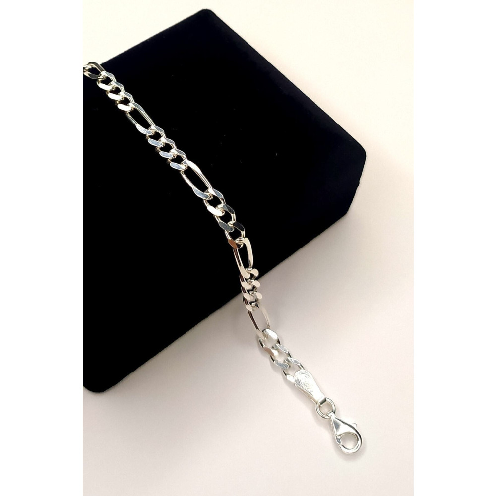Piraye Silver 925 Ayar Gümüş 4.4 Mm Figaro Bileklik 21 Cm Tek Beden Beden Gümüş Bilezik Fiyatı