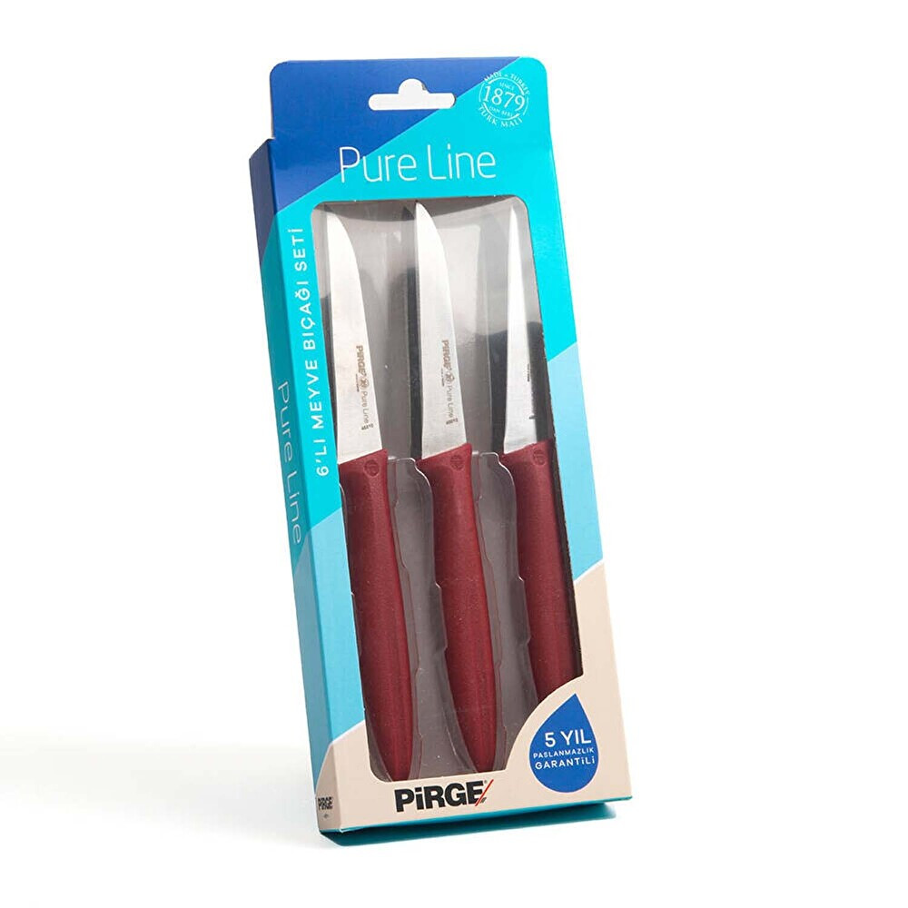 Pirge Pure Line Meyve Bıçağı Seti 6 Adet X 9 cm Çatal / Kaşık / Bıçak Takımları Fiyatı