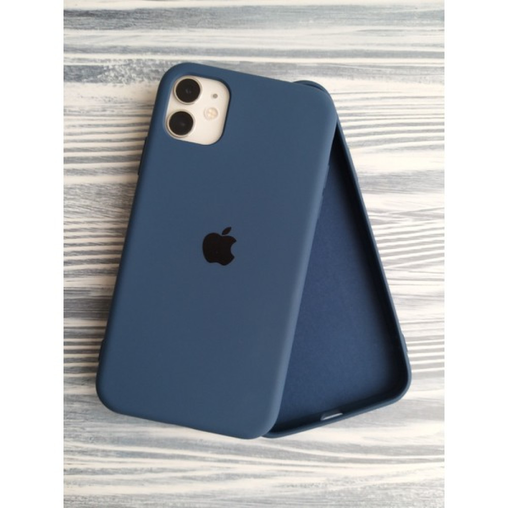 Pirok Store Apple iPhone 11 Uyumlu Lansman Içi Kadife Silikon Kılıf - Koyu Mavi Cep Telefonu Kılıfı Fiyatı