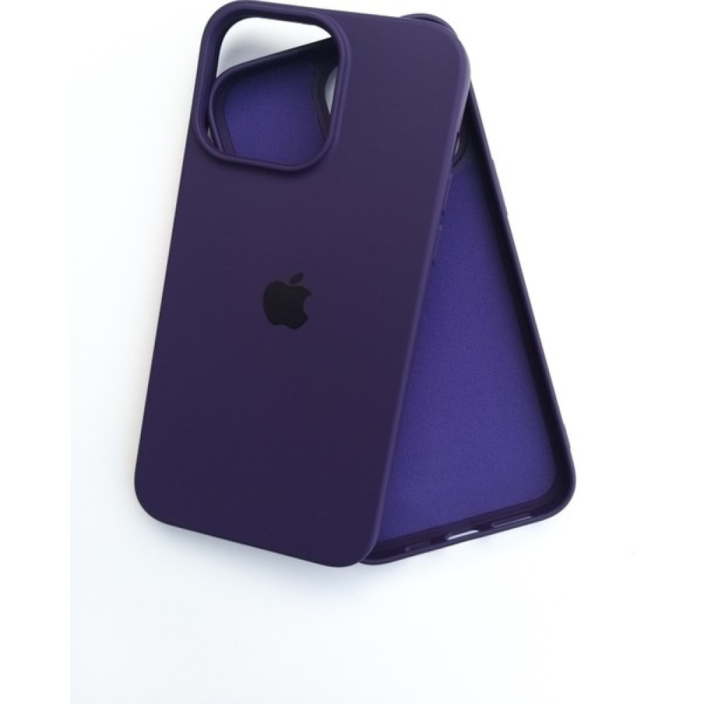 Pirok Store Apple iPhone 14 Pro Max (6.7) Uyumlu Lansman Içi Kadife Silikon Kılıf - Mor Cep Telefonu Kılıfı Fiyatı
