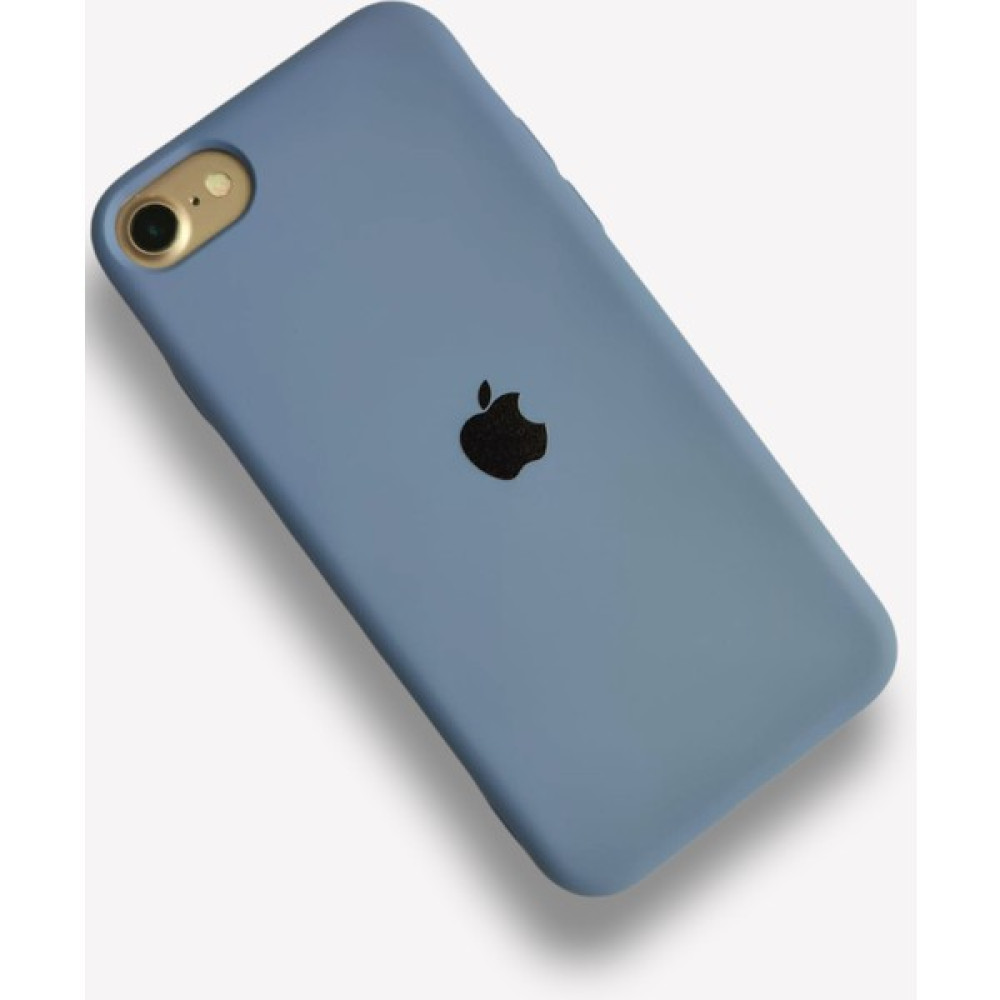 Pirok Store Apple iPhone Se ve iPhone 7 / 8 Uyumlu Lansman Içi Kadife Silikon Kılıf - Koyu Mavi Cep Telefonu Kılıfı Fiyatı
