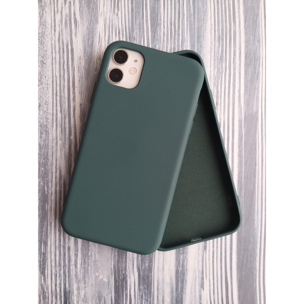 Pirok Store İphone 11 İle Uyumlu Logosuz Lansman İçi Kadife Esnek Silikon Kılıf - Haki Diğer Fiyatı