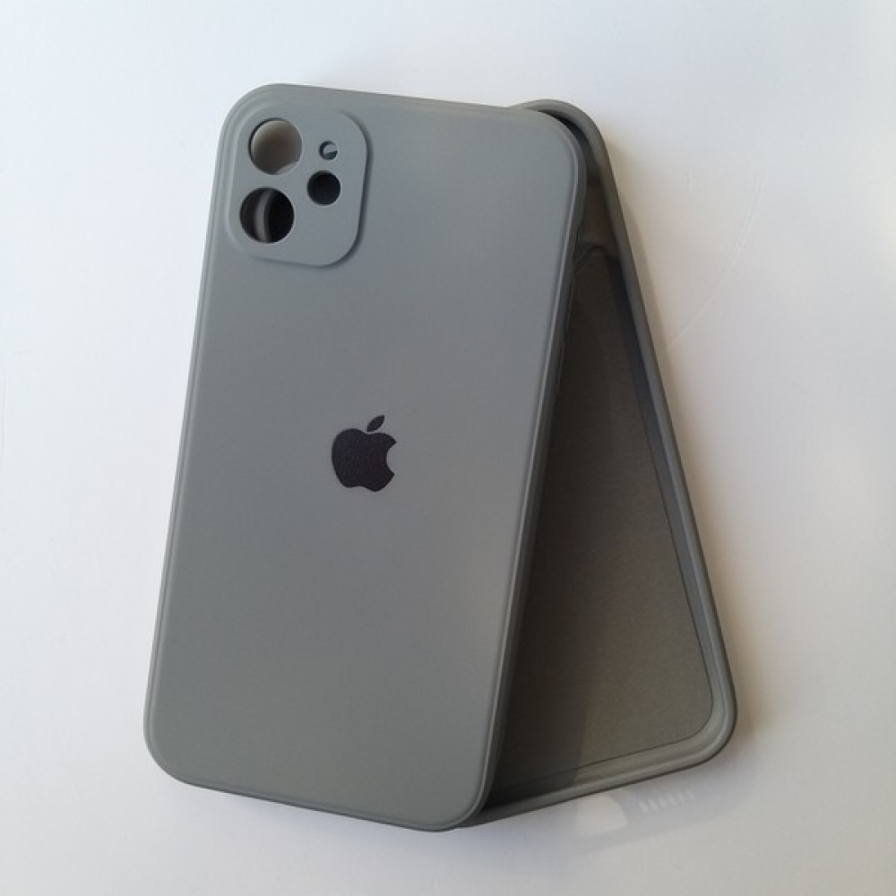 Pirok Store iPhone 11 Uyumlu Köşeli Kalıp ( 12 Görünümlü ) İçi Kadife Silikon Kılıf - Gri Cep Telefonu Kılıfı Fiyatı