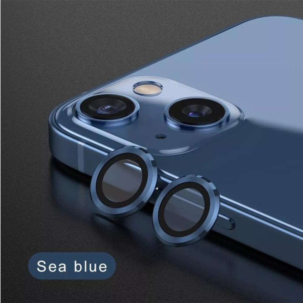 Pirok Store iPhone 13 / 13 Mini Uyumlu Halka Set Metal Lens Koruyucu Cam - Mavi Cep Telefonu Kılıfı Fiyatı
