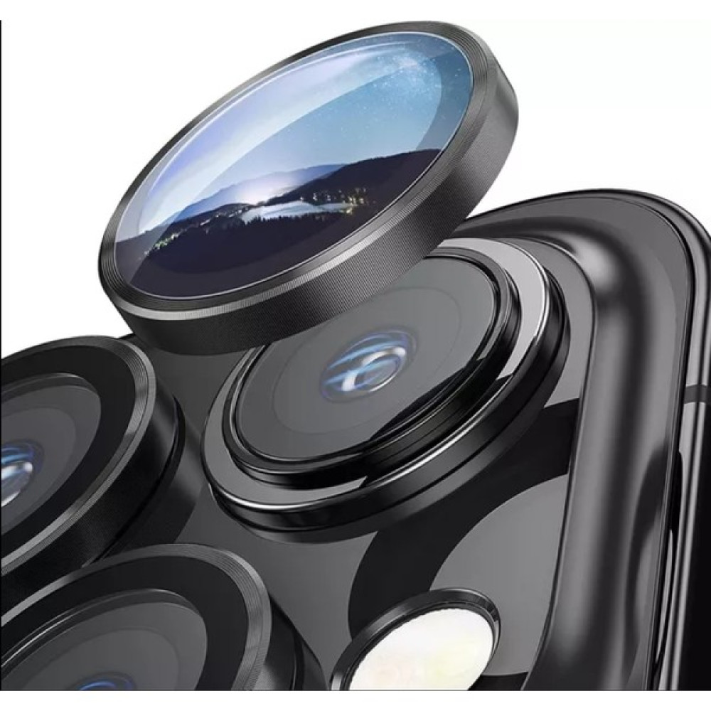 Pirok Store iPhone 14 Pro / 14 Pro Max Uyumlu Metal Halka Set Kamera Lens Koruyucu - Siyah Cep Telefonu Ekran Koruyucusu Fiyatı