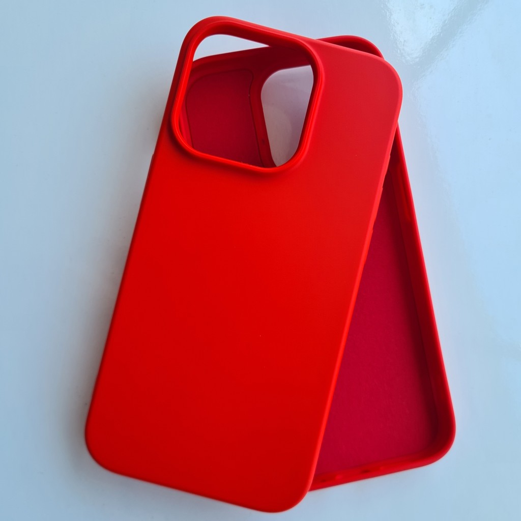 Pirok Store İphone 14 ProMax İle Uyumlu LOGOSUZ İçi Kadife Esnek Silikon Lansman Kılıf - iPhone 14 Pro Max - Kırmızı Cep Telefonu Kılıfı Fiyatı