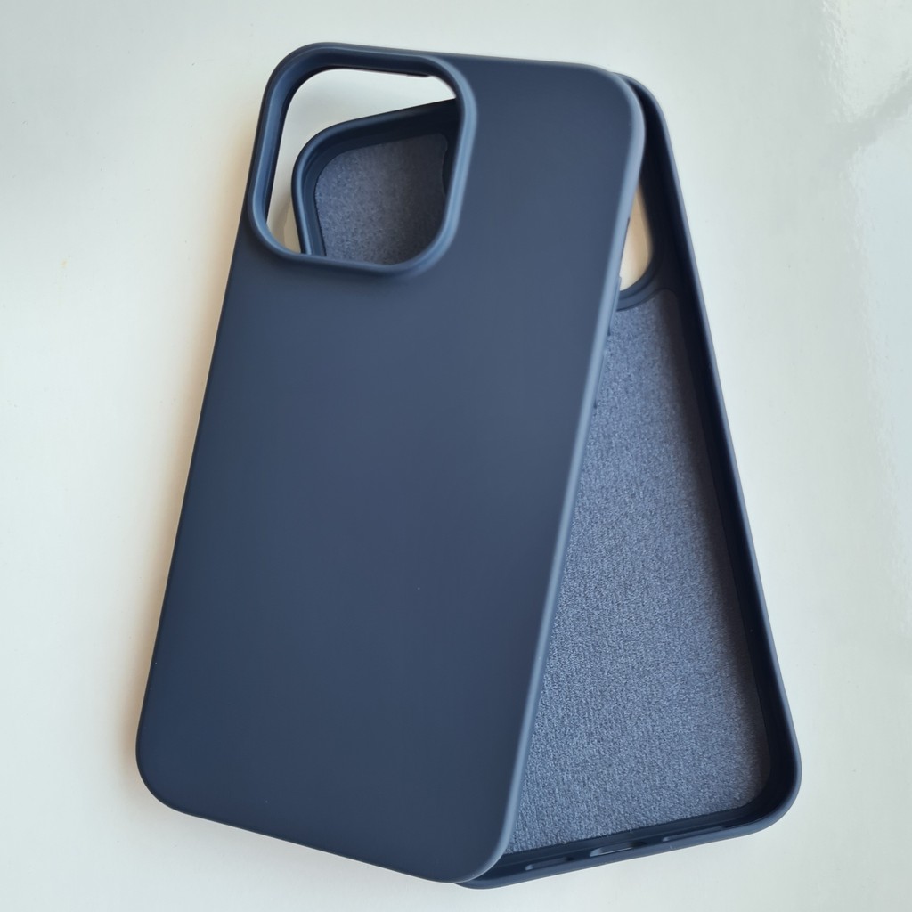 Pirok Store İphone 14 ProMax İle Uyumlu LOGOSUZ İçi Kadife Esnek Silikon Lansman Kılıf - iPhone 14 Pro Max - Koyu Lacivert Cep Telefonu Kılıfı Fiyatı