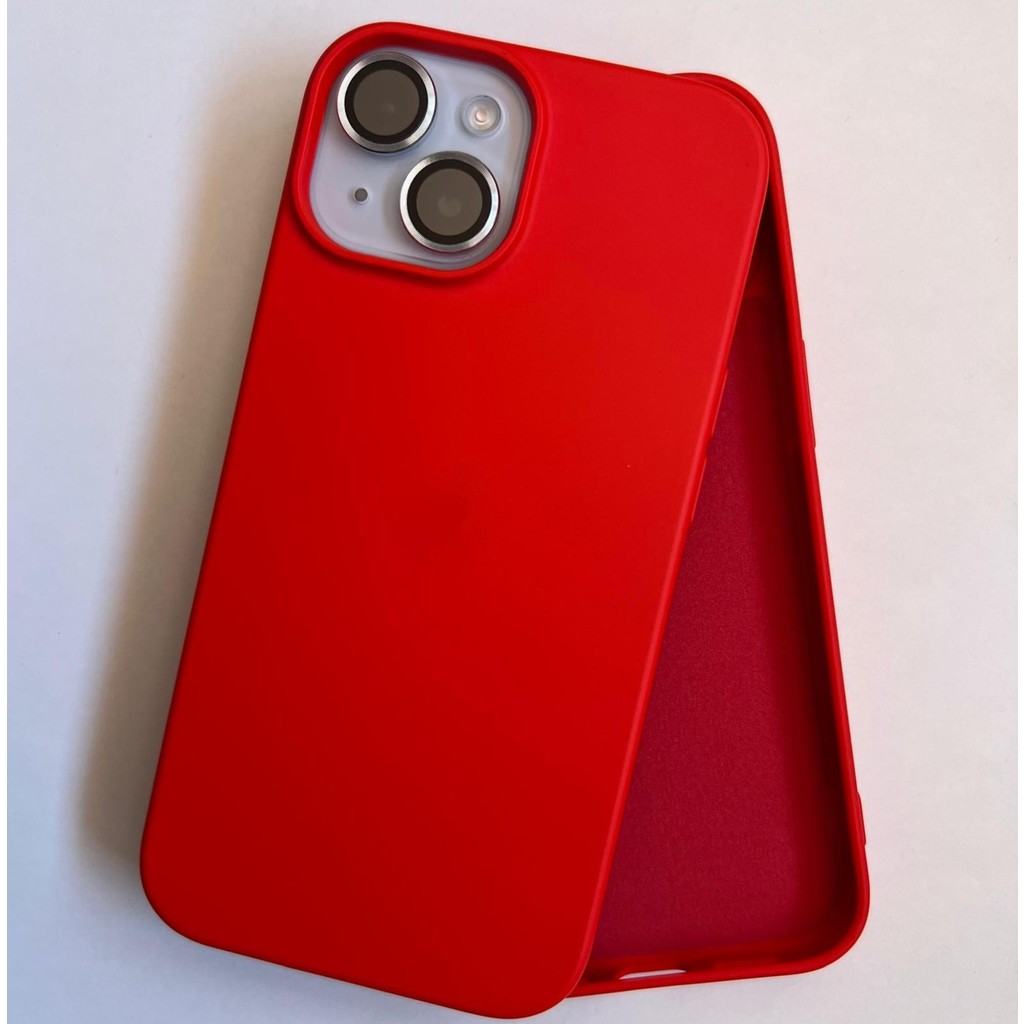 Pirok Store iPhone 15 Uyumlu LOGOSUZ Lansman İçi Kadife Esnek Soft Silikon Kılıf - Kırmızı Cep Telefonu Kılıfı Fiyatı