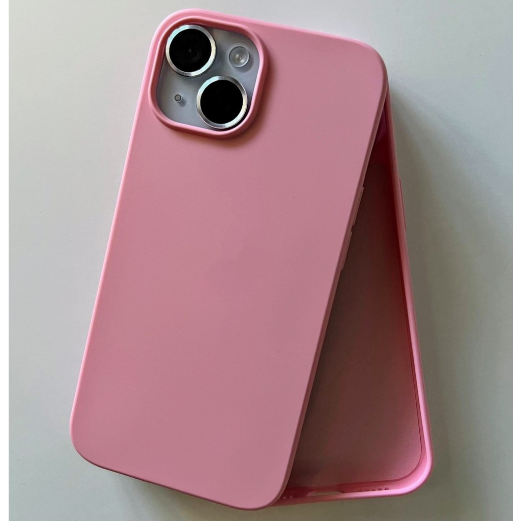 Pirok Store iPhone 15 Uyumlu LOGOSUZ Lansman İçi Kadife Esnek Soft Silikon Kılıf - Şeker Pembe Diğer Fiyatı