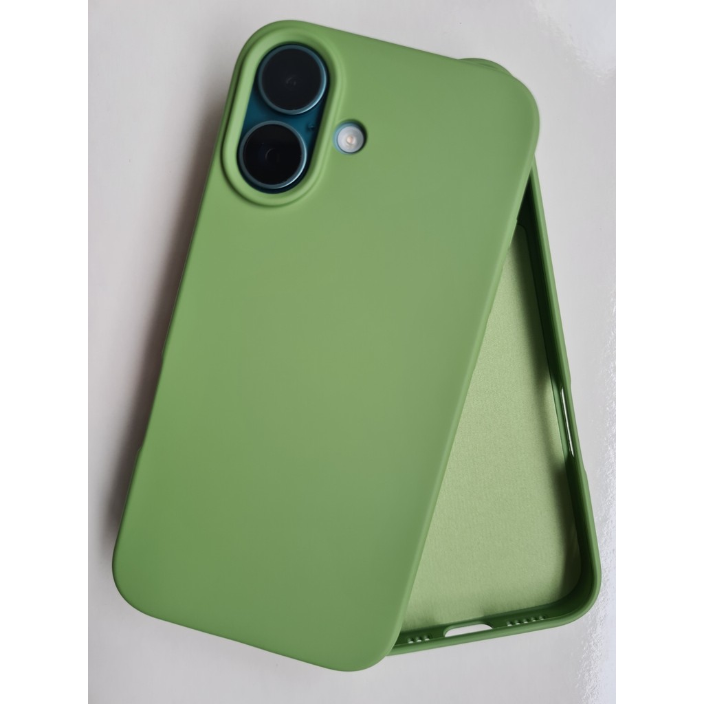 Pirok Store İphone 16 İle Uyumlu LOGOSUZ İçi Kadife Esnek Silikon Lansman Kılıf - Fıstık Yeşili Diğer Fiyatı