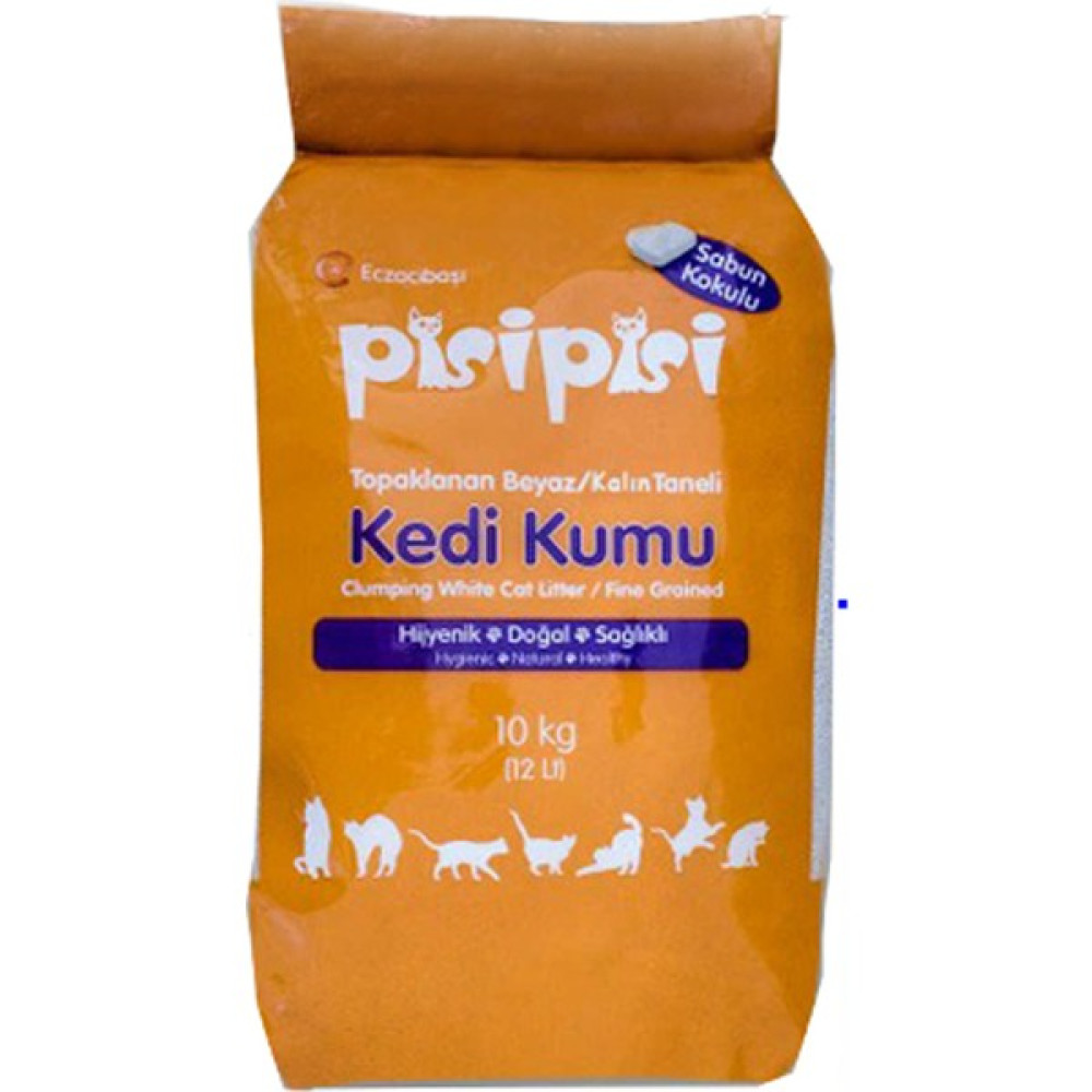 Pisi Pisi Eczacıbaşı Pisipisi Ince Taneli Sabunlu Kedi Kumu 10 kg (12 Lt) Evcil Hayvan Ürünleri Fiyatı