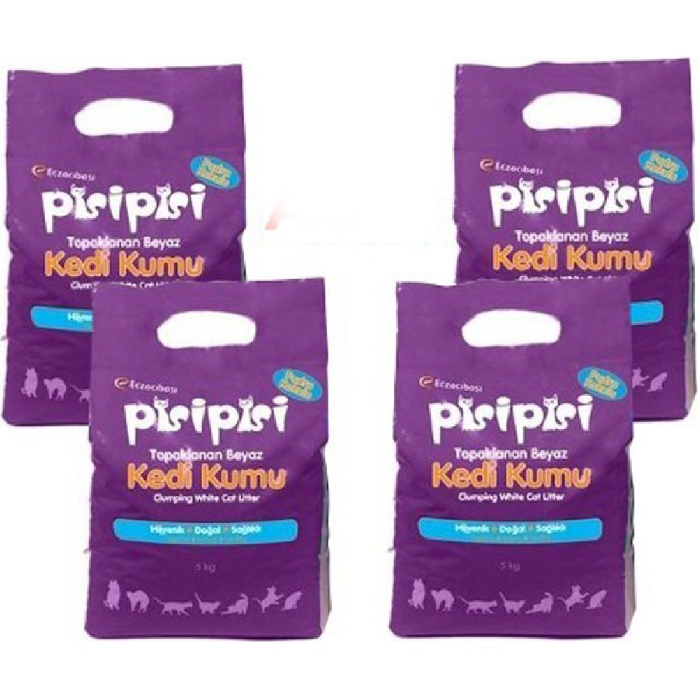 Pisi Pisi Eczacıbaşı Pisipisi Kalın Taneli Kedi Kumu 10 kg (12 Lt) x 4 Adet Evcil Hayvan Ürünleri Fiyatı